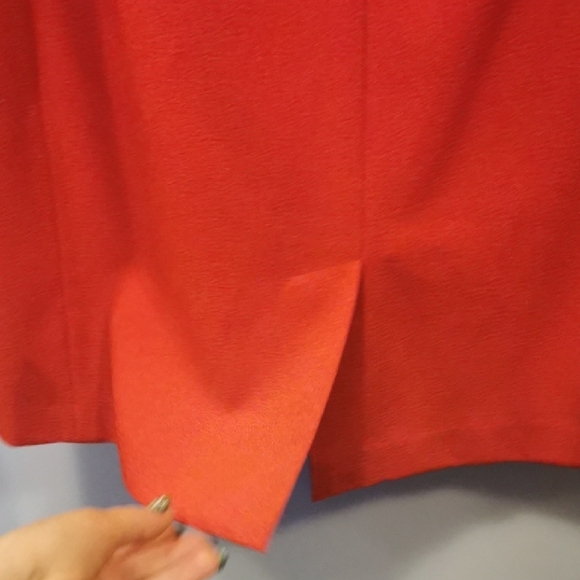 Karl Lagerfeld Red Long 3/4 Sleeve Dress.Back Zipper 18 Inches. - Picture 6 of 13